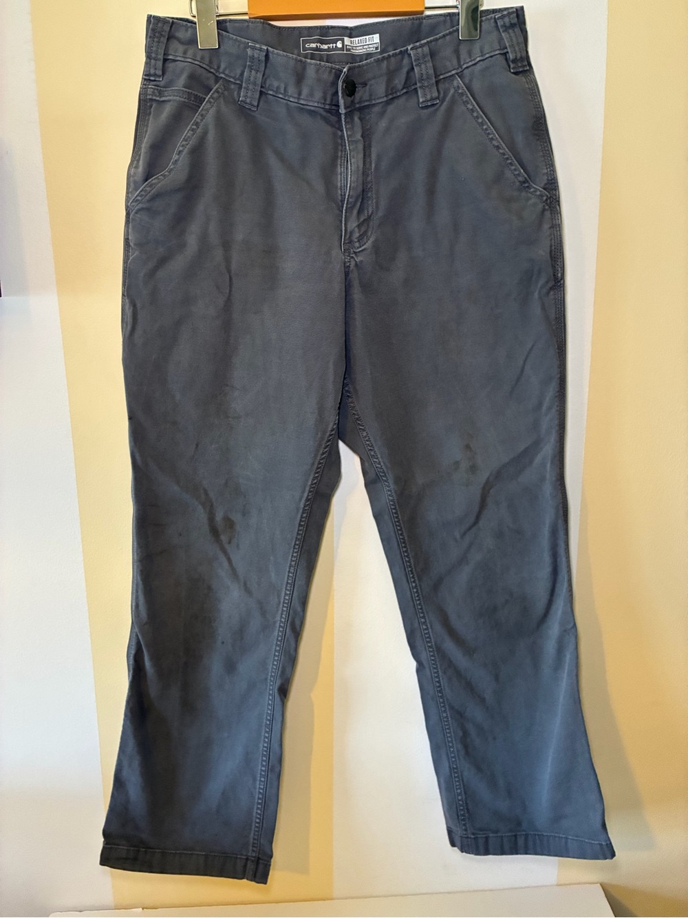 Carhartt Men’s Charcoal Work Chinos Relaxed Fit 32x30